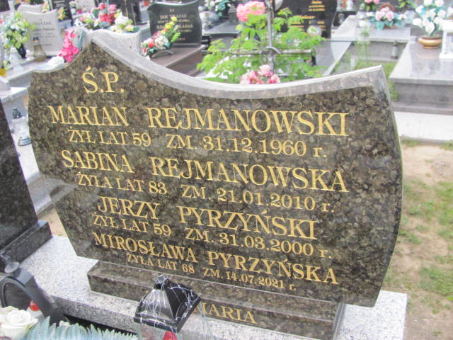 Sabina Rejmanowska 1926 Wąsosze - Grobonet - Wyszukiwarka osób pochowanych