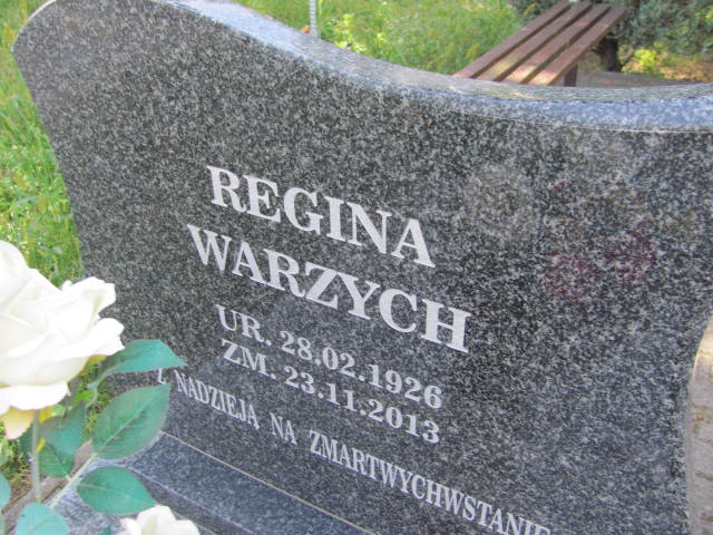 Regina Warzych 1926 Wąsosze - Grobonet - Wyszukiwarka osób pochowanych