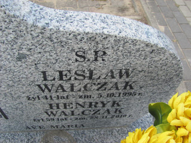 Lesław Walczak 1954 Wąsosze - Grobonet - Wyszukiwarka osób pochowanych