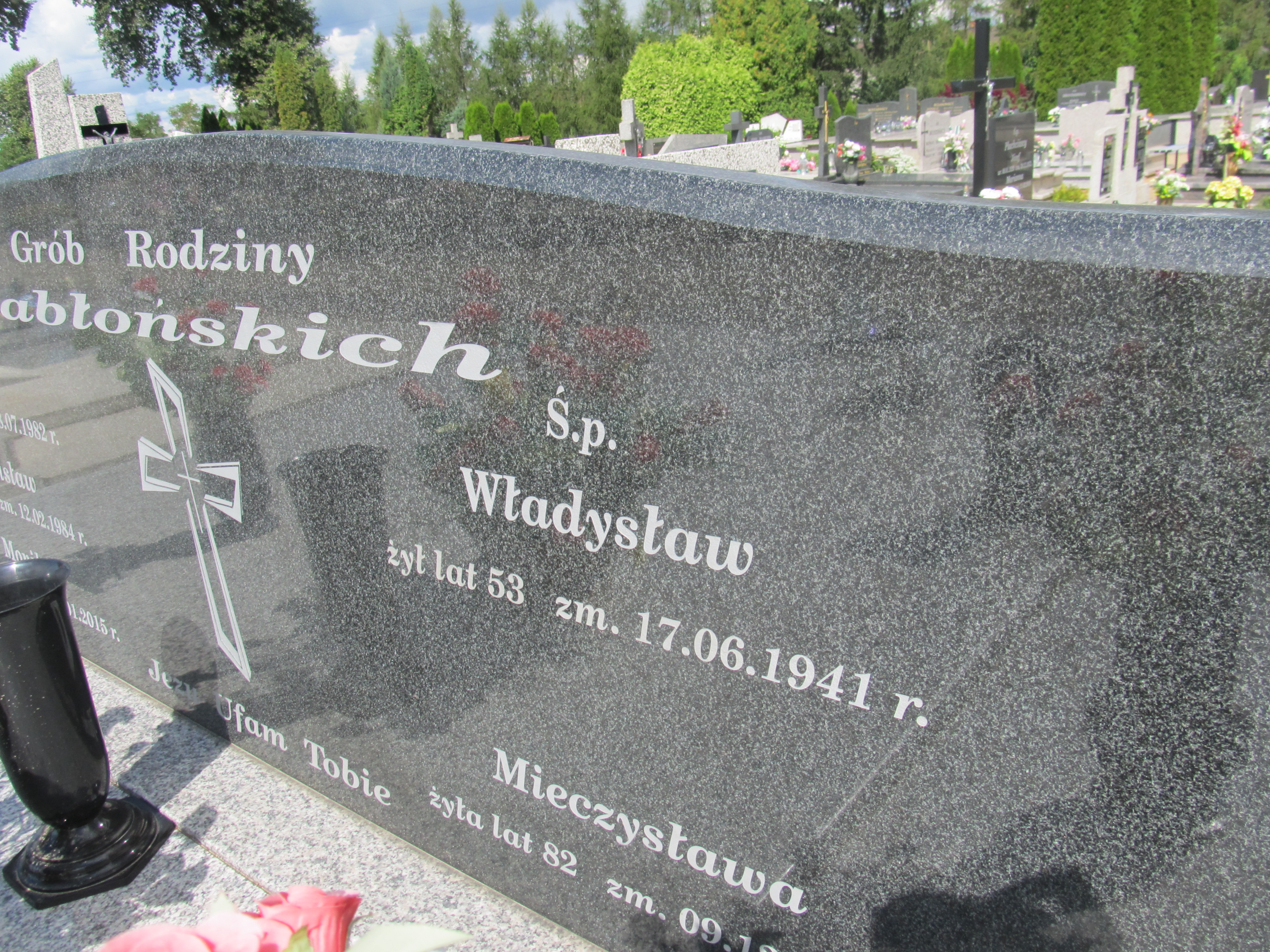 Stanisław Jabłoński 1928 Wąsosze - Grobonet - Wyszukiwarka osób pochowanych