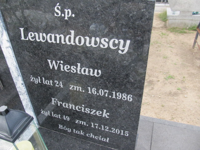 Franciszek Lewandowski Wąsosze - Grobonet - Wyszukiwarka osób pochowanych