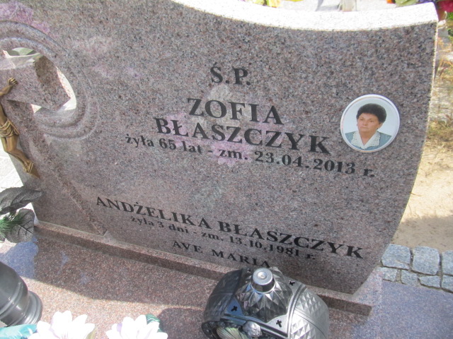 Zofia Błaszczyk 1948 Wąsosze - Grobonet - Wyszukiwarka osób pochowanych